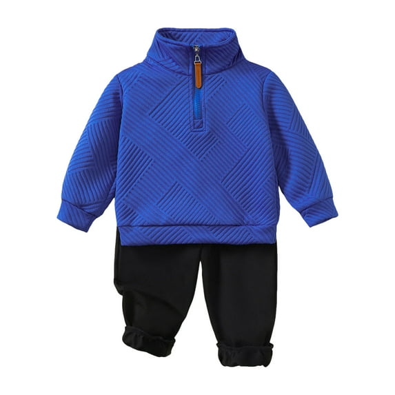 Caqnni Baby Boy Clothes Girl Outfits Patchwork Colour Sweatshirt Sweat Pant Kids Toddler Tops Pant Sets 2PC3 6 9 12 18 24 Months 2T 3T Long Sleeve Pajamas Set ,2-3 Years