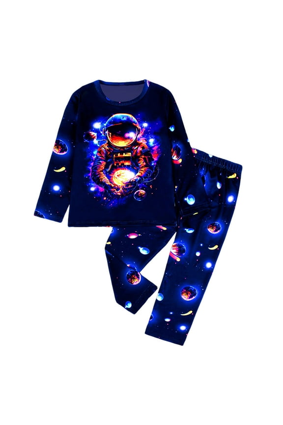 Baby Boy Outfit Sets Boys Clothes Casual Long sleeve Sweatshirt Pants Sets Sweatshirt Pullover Tops Jogger Pants Children Sleepwear Sets Gift Sets(4-5 Years,Dark Blue)