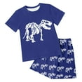 thumbnail image 1 of Caqnni Baby Boy Short Outfits Summer Toddler Boy Elastic Shorts Dinosaur Short Sleeve T-shirt 2 Pcs Summer Baby Boy Short Set Summer Pjs Pajamas & Dailywear Set 11-12 Years,Blue, 1 of 5
