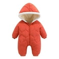 thumbnail image 1 of Caqnni Baby Boys Snowsuit Toddler Winter Clothes Coat Jacket Jumpsuit Winter Warm Snowsuit (12-18 Months,A02-RD2), 1 of 1