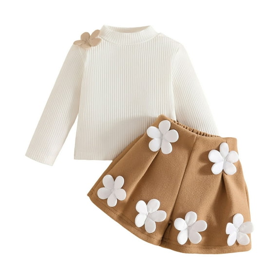 Caqnni Baby Girl Clothes Fall Winter Outfits Waffle Knit Contrast Color Sweatshirt Top Casual Pants Set 2Pcs Outfit Fall Winter Set Toddler Gift 3 6 12 18 24 Months 2T 3T Outfits,12-18 Months