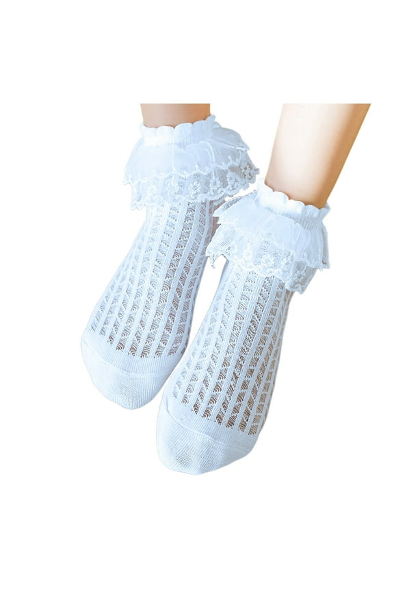 Baby Girl Knee-High Socks Toddlers Bow Stockings Non-Slip Sock School Uniform Leggings Dress Socks Size 0-16 Years Indoor&Outdoor Wear,4-6 Years