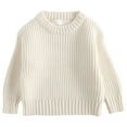 thumbnail image 1 of Caqnni Baby Girl Knit Cardigan Sweater Knitwear Coat Toddler Fall Winter Clothes Cardigan Sweaters Coats Sweatshirt Sweater （5-6 Years，Beige）, 1 of 8