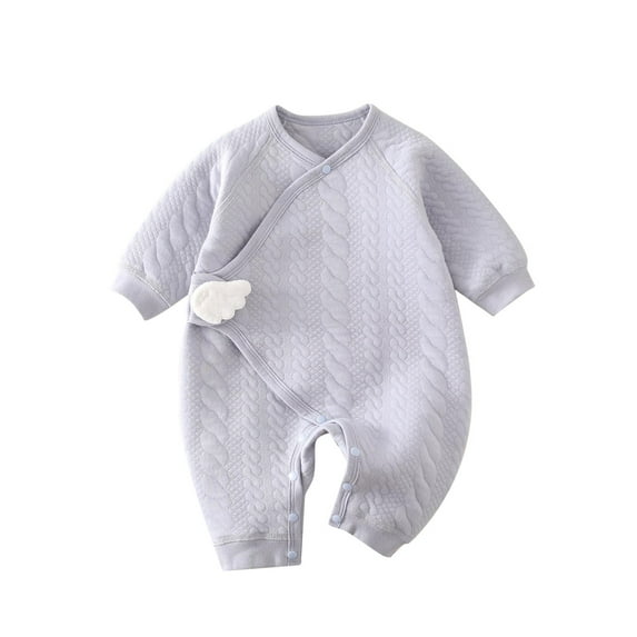 Caqnni Baby Girls Boys Hooded Sweater Romper Knit Bear Ear Long Sleeve Solid Color Button Jumpsuits Winter Clothes Bodysuit Jumpsuit (3-6 Months,Purple)