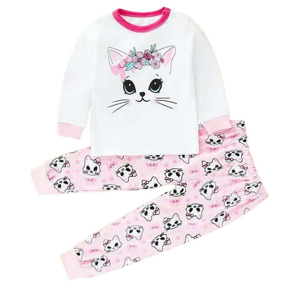 Caqnni Baby Girls Clothes Baby Girls Outfit Long Sleeve Ruffle Romper Floral Pants Headband Sets 0-18 Months Pajamas & Dailywear Set(12-18 Months)