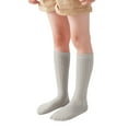 thumbnail image 1 of Caqnni Baby Girls Knee High Stockings Hollow Out Anti-skid Knitting Stockings Suitable for 0-2 Years Toddlers (Grey,1-12 Years), 1 of 5