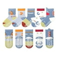 thumbnail image 1 of Caqnni Baby Non Slip Grip Ankle Socks with Non Skid Soles for Toddlers Kids Boys Girls Indoor&Outdoor Wear for 1-16 Years 5 Pairs All Seasons,9-12 Years, 1 of 2