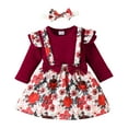 thumbnail image 1 of Caqnni Baby Pants Child Clothes Autumn Winter Little Girls Tie-dye Top Outfit Suit Clothing Set Homewear Fall Winter Outfit Pajamas & Dailywear Setï¼Redï¼0-3 Monthsï¼, 1 of 7