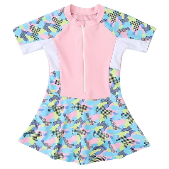 Caqnni Baby Toddler Girl Swimsuit Baby Ruffle Swimwear Summer Beach Bathing Suit Swimwear Suit for Summer Vacation 9-10Years Camouflage