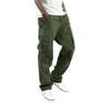 thumbnail image 1 of Caqnni Baggy Cargo Pants Men Wide Casual Parachute Pants Men Jogger Drawstring Hiking Parachute Cargo Pants Baggy Casualwith Pocket (AG,S), 1 of 1