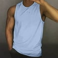 thumbnail image 1 of Caqnni Basic Style Classical Color Easy to Match Men Tank Top Shirts Comfort Soft Sleeveless (Light Blue,L), 1 of 6