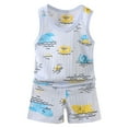 thumbnail image 1 of Caqnni Boy Clothes Baby Boy Outfits 12-18 Months Baby Boy Clothes Short Sleeve T-Shirt Tee Tops Joggers Casual Elastic Shorts Summer Pjs Pajamas & Dailywear Set 18-24 Months,Light Blue, 1 of 4