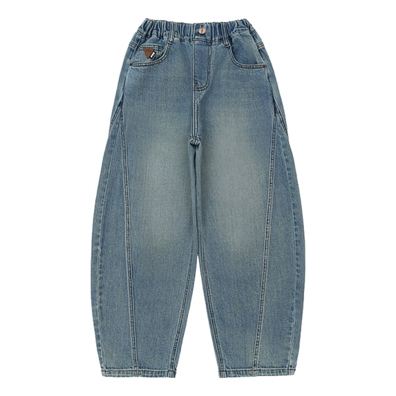 Caqnni Boys Baggy Cargo Pants Casual Parachute Cargo Pants Loose Fit Harem Pants with Pockets Teen Boys Pants Boys 9-10 Years