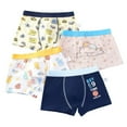 thumbnail image 1 of Caqnni Boys Boxer Briefs Dinosaur Polar Bear Toddler Kids Underwear 1-13 Years Assorted Color Multipacks Gifts Set for Boys size:2-3T 3-4T 4-5T 5-6years 7-8years Dark Blue，XL, 1 of 4