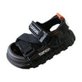 thumbnail image 1 of Caqnni Boys Double Adjustable Strap Lightweight Sandals (See More Colors and Sizes) Casual Sandals Beach Shoes Boys Summer Sandals (Black,6.5), 1 of 7