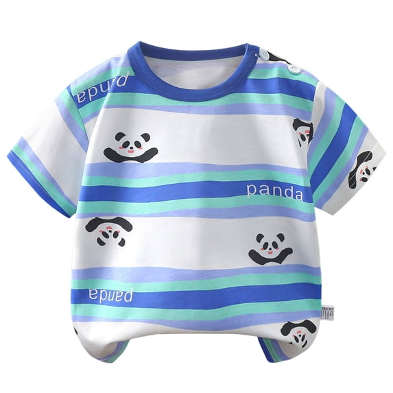 Caqnni Boys Girls Fashion Casual Front Placket Short Sleeve Henley T-Shirts Cotton Solid Color Summer Shirts Casual Wear Shirt (3-4 Years,A161-Blue)