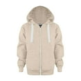 thumbnail image 1 of Caqnni Boys Hoodies For Kids Little Girls Pullover Zip Up Hooded Long Sleeves Sweatshirts Solid Color Casual (A07-Beige,6-7 Years), 1 of 6