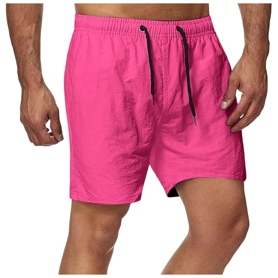 Caqnni Casual Jogger Casual Shorts with Big Pockets for Men Fit Sports Outdoor with Multi Pockets (Z02- Red,4XL)