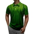 thumbnail image 1 of Caqnni Casual Men's Polo Shirts Short Sleeve Shirts with a Vintage Collar (Green,M), 1 of 4
