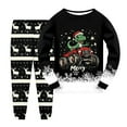 thumbnail image 1 of Caqnni Childrens Christmas Pajamas Set Kids Christmas Pajamas Cotton Long Sleeve Toddler Snowman Xmas Pjs Childrens Christmas Jammies Clothes(3-4 Years,Black), 1 of 4