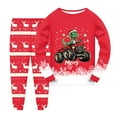 thumbnail image 1 of Caqnni Childrens Christmas Pajamas Set Kids Christmas Pajamas Cotton Long Sleeve Toddler Snowman Xmas Pjs Childrens Christmas Jammies Clothes(3-4 Years,Red), 1 of 4
