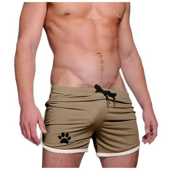 Caqnni Men's Casual Shorts Men'S Casual Shorts Fashion Slim Sports Pants Beach Shorts Men'S Casual Shorts Mens Shorts Jogger Shorts FOR M-XXL (Khaki,M)