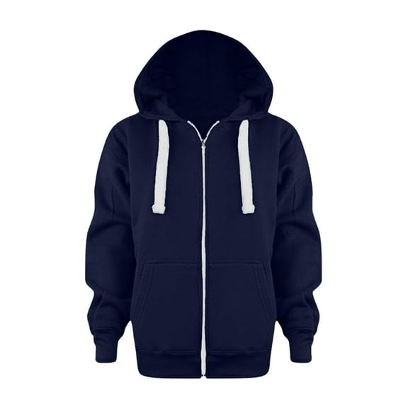Caqnni Coat for Kids Boys Boys Long Up Kids Top Sleeve Sweatshirt Hoodie Little Girls Color Solid Zip Jackets Boys Coat&jacket Fall Winter Coat (10-11 Years,Z095-Dark Blue)