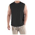 thumbnail image 1 of Caqnni Cotton Adult Men's Basic Undershirt Tank Top Athletic Sleeveless Tee (Black,3XL), 1 of 5