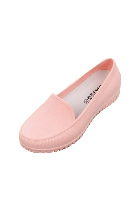 Women's Heel Penny Loafers Shoes, Formal Work Shoes Comfort Platform Business Loafer Flats Shoes (Pink,36)