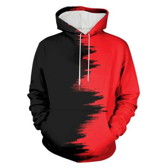 Caqnni Fleece Hoodies for Men per Lightweight Spring Long Sleeve Active Mens Jackets Sports Tie Dye Sweatshirts Pullover (S,Black)
