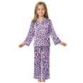 thumbnail image 1 of Caqnni Girl Outfits Girl Clothes Long Sleeve Tops Casual Pants Set Girl Clothing Fall Winter Outfit Pajamas & Dailywear Set (13-14 Years,Purple), 1 of 9
