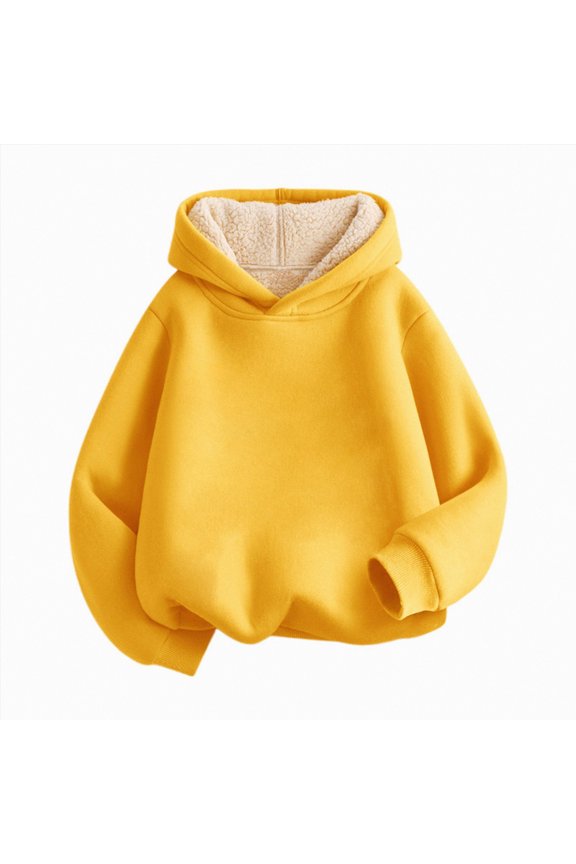 Girl's Casual Hoodie Back Pattern Slogan Print Loose Fit Pullover Sweatshirt Winter Warm Pullover Sweatshirt for 13-14 Years