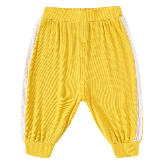 Caqnni Girls Casual Cargo Pants Elastic Waist Drawstring Casual Pants for Girls Joggers Hiking Pants with Multi Pockets Cargo Jeans Cargo Jeans,2-3 Years,Yellow