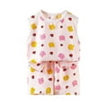 thumbnail image 1 of Caqnni Girls Two Piece Sets Short Sleeve Tshirts and Drawstring Shorts With Pockets Summer Outfits Size 6-14 2Pcs Summer Playwear Beach Outfits 7-8 Years,Pink, 1 of 4