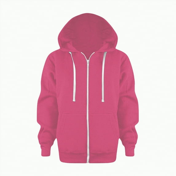 Caqnni Girls' Zip Up Hoodie Sweatshirt Kangaroo Pockets, Made with Lightweight Polar Fleece Jacket Coat&jacket Fall Winter Coat Long Sleeve Coat for 6-7 Years