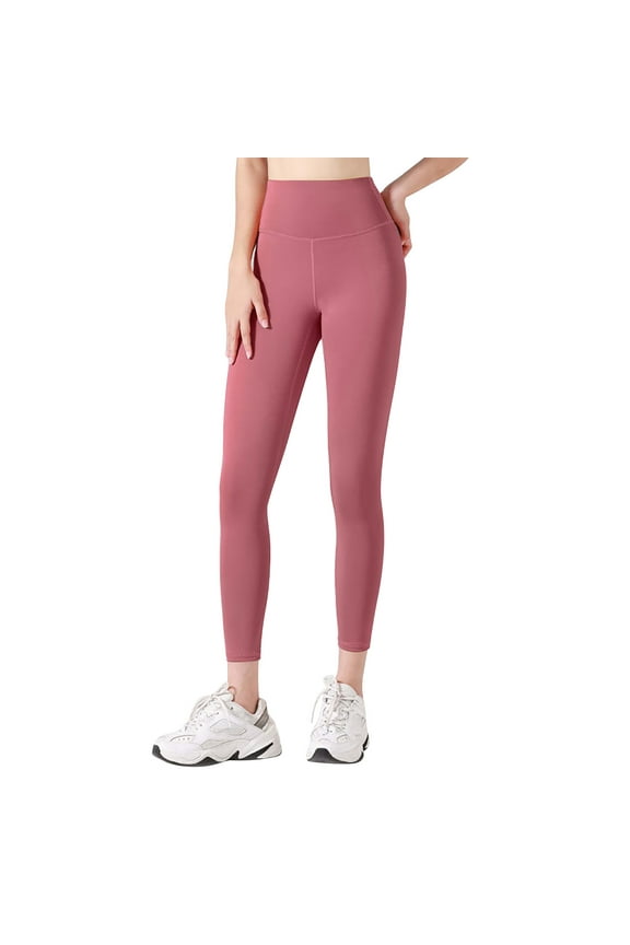 High Waisted Loose Compression Yoga Pants for Women with Pockets Lounge Casual Work Pants Workout Dance Running Yoga (Pink,XL)
