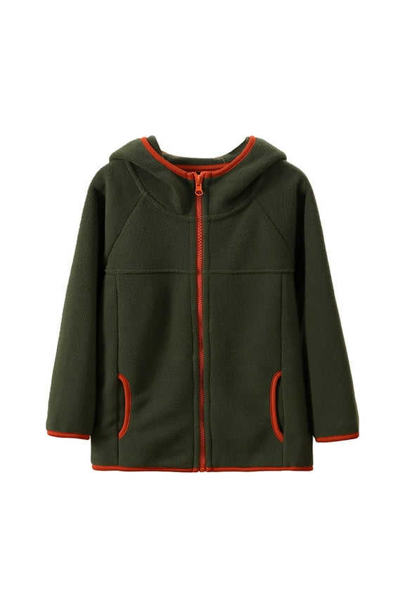 Clothes For Girls Kids Jackets Girls Girls' Outerwear Jackets Kids Soft Fleece Jacket Zip up Hoodie with Pockets Girl Jacket (Z01-AG,12-13 Years)