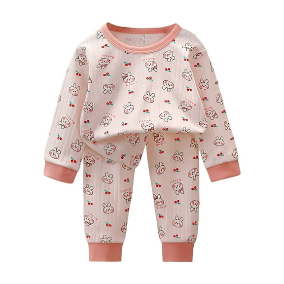 Caqnni Baby Waffle Fall Outfits Contrast Color Long Sleeve Sweatshirt Tops Pants Set Winter for Boys Little Girls 2PC3 6 9 12 18 24 Months 2T 3T Long Sleeve Pajamas Set ,8-9 Years