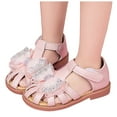 thumbnail image 1 of Caqnni Jelly Sandals for Girls,Closed Toe Princess Summer Dress Shoes Fisherman Gladiator Water Beach Flat Sandals for Toddler/Little Kid/Big Kid Toddler Girl Sandals, 1 of 9