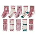 thumbnail image 1 of Caqnni Kids Athletic Crew Socks Boys Girls Cotton School Uniform Casual Basic Socks 1Pairs for 1-16 Years 5 Pairs All Seasons GIFT FOR BOYS/GIRLS,6-8 Years, 1 of 2