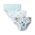 thumbnail image 1 of Caqnni Kids Toddler Girls Girls Underwear Set Cotton Underpants LTriangle Triangle etter Print Underwear Shorts Pants Cartoon Briefs Set 3PCS Baby Girl for 0-6 years, 1 of 4