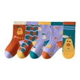 thumbnail image 1 of Caqnni Kids Classics Crew Socks 5 Pairs Child Boy Boys Girls Athletic Cotton Basic School Uniform Breathable Casual Sports Socks 5 Pairs All Seasons GIFT FOR BOYS/GIRLS SOFT & COZY,3-5 Years, 1 of 2