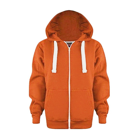 Caqnni Kids Hoodies for Boys Girls Pullover Hooded Toddler Sweatshirt Kangaroo Pocket Boys Girls Hoodies Sweatshirt (11-12 Years,Orange)