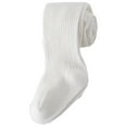 thumbnail image 1 of Caqnni Kids Little Girls Tights Toddler Cable Knit Warm Leggings Seamless Stretchy Stockings Pantyhose Winter Socks Baseball Leggings Little Girls Rainbow Pants Little Girls (3-4 Years,A01-White), 1 of 3