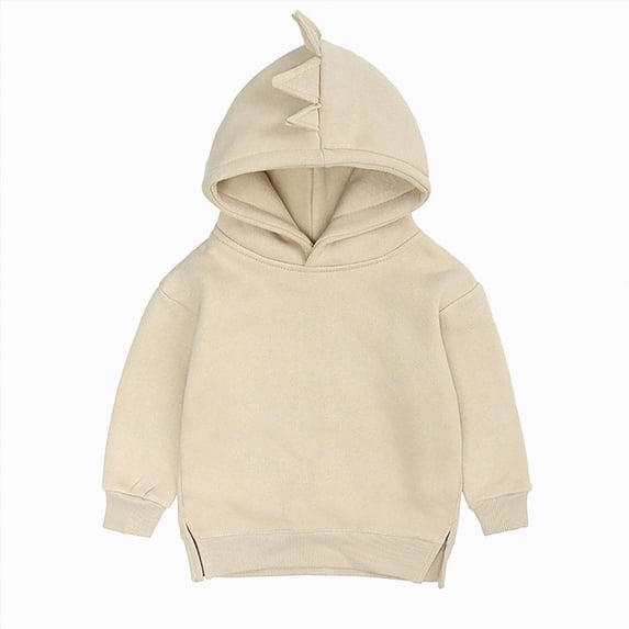 Caqnni Kids Soft Brushed Polar Fleece Jacket Hooded Sweatshirt Casual Sweater Jacket Athletic Pullover Hoodie for Little Girls Boys Winter Warm Pullover Sweatshirt for 18-24 Months