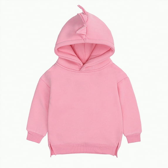 Caqnni Kids Soft Brushed Polar Fleece Jacket Hooded Sweatshirt Casual Sweater Jacket Athletic Pullover Hoodie for Little Girls Boys Winter Warm Pullover Sweatshirt for 3-4 Years