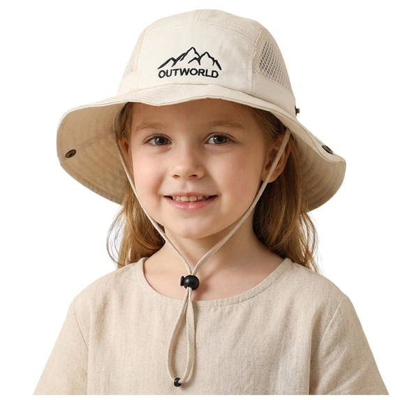 Caqnni Kids Sun Hat UPF 50+ Bucket Hats for Boys Girls Outdoor Sun Hat For Toddler Kids Fishing Hat Mesh Breathable Sun Hat Beach Hat