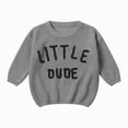 thumbnail image 1 of Caqnni Little Girls Boys Long Sleeve Shirts Casual Crewneck Tops Loose Fit Plain Tunic Button Solid Tee Blouses Fall Winter Sweatshirts Long sleeved T-shirt for 3-6 Months, 1 of 4