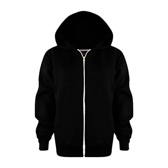 Caqnni Little Girls Boys Zip Up Hoodie Soft Sweatshirt Kids Hoodies for Toddler Zipper hoodie Jacket Fall Winter Coat (A02-White,13-14 Years)