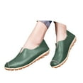 thumbnail image 1 of Caqnni Loafer for Womens Shoes Square toe Classic Comfort Penny Loafers Casual Dress Shoes Flats Shoes (Dark Green,45), 1 of 7